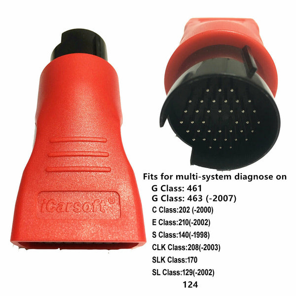 iCarsoft Benz-38PIN RED Diagnostic Adapter For Benz OBD I Multi systems diagnose