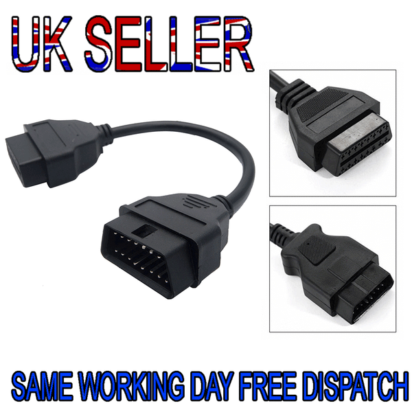20cm / 8inch OBD-II OBD2 EOBD Car Diagnostic Extension Cable - All 16 pins wired