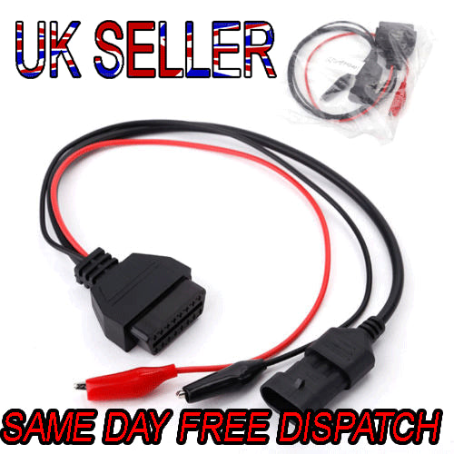 16Pin OBD2 to 3Pin OBD1 Diagnostic Adaptor Connector Cable For Fiat Alpha