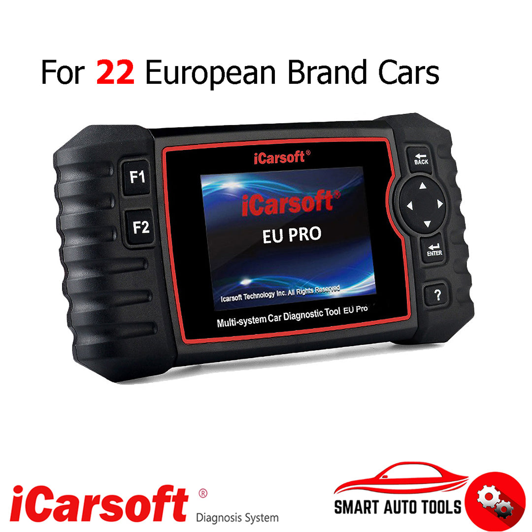 iCarsoft EU PRO Multi-System Diagnostic Scan Tool For All 22 European –  Smart Auto Tools