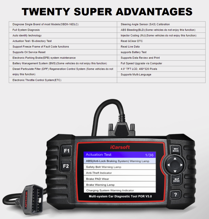 iCarsoft POR V2 - Valise Diagnostic Auto Porsche en Français iCarsoft POR V2 - Valise Diagnostic Auto Porsche en Français