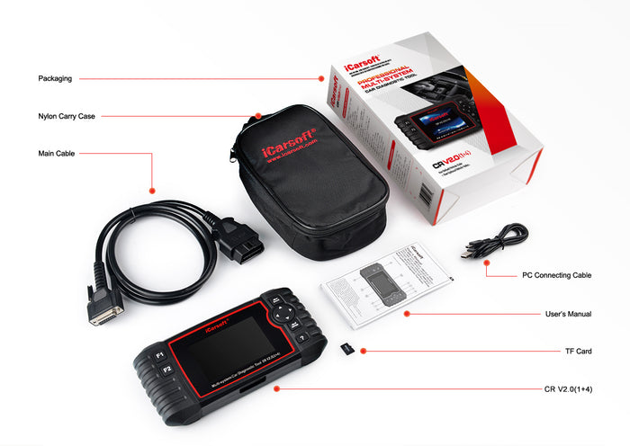 LATEST ICARSOFT CR V2.0 - PROFESSIONAL DIAGNOSTIC TOOL FOR 10 OPTIONAL MANUFACTURES - OFFICIAL UK DISTRIBUTOR