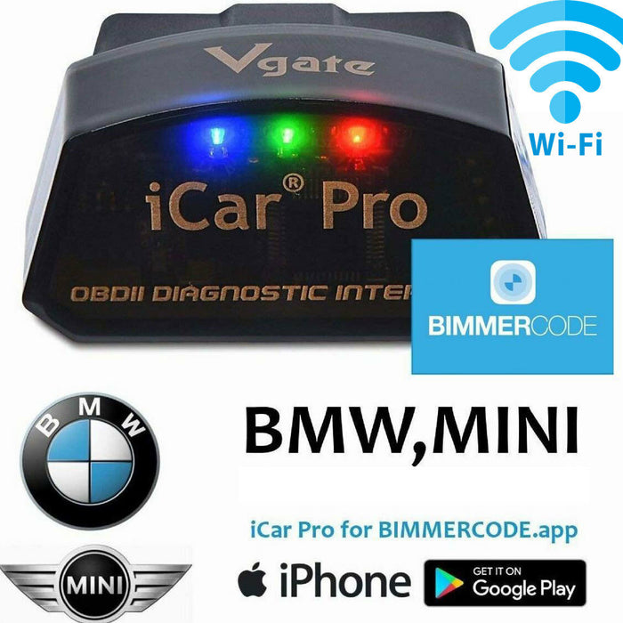 Vgate iCar Pro BLE WiFi BIMMERCODE COMPATIBLE BMW Coding iPhone ISO Android OBD2