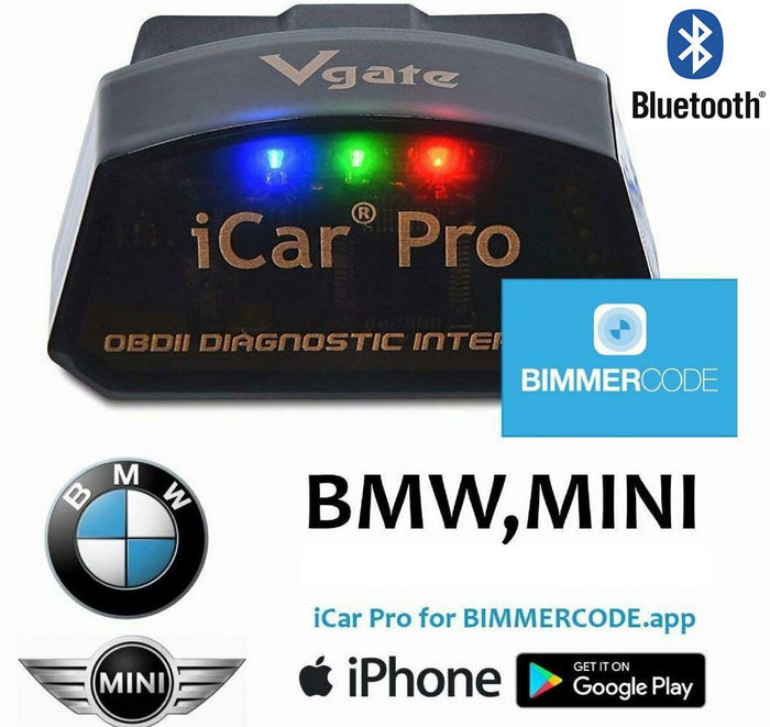 Vgate iCar Pro Bluetooth BLE 4.0 BIMMERCODE BMW Coding iPhone iPad Android OBD2